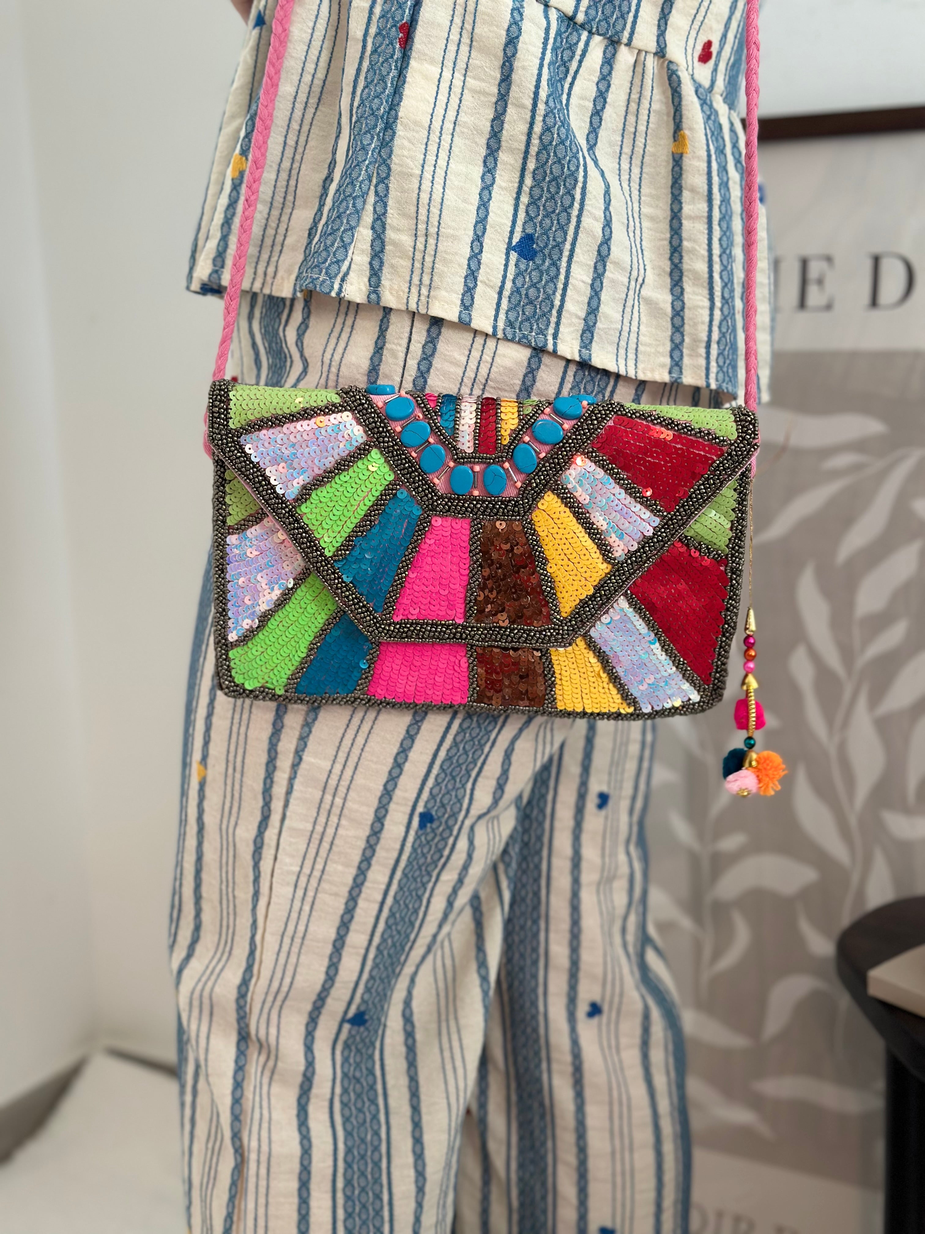 Pochette Perles Multicolores