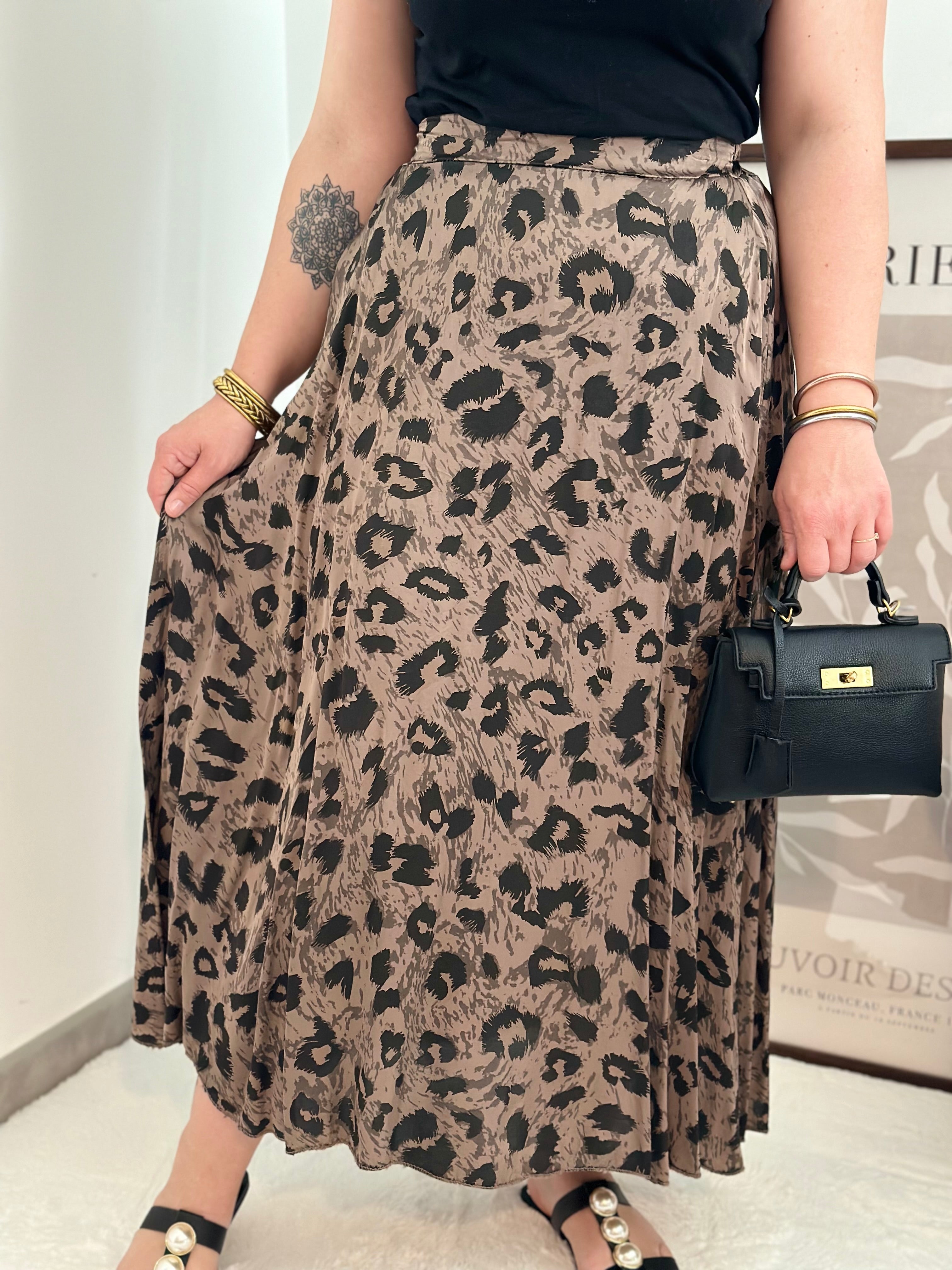Jupe LEOPARD Satinée