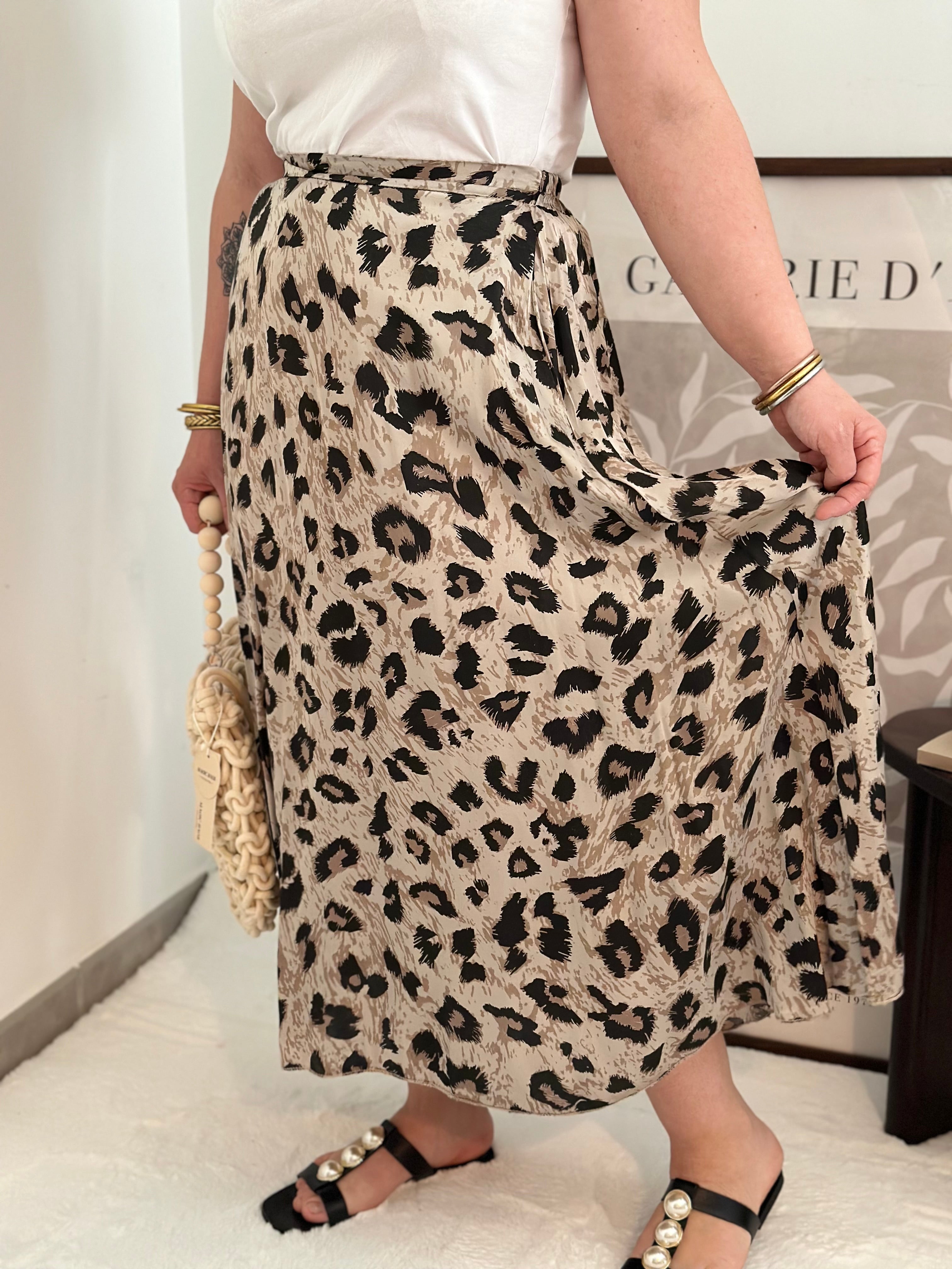 Jupe LEOPARD Satinée