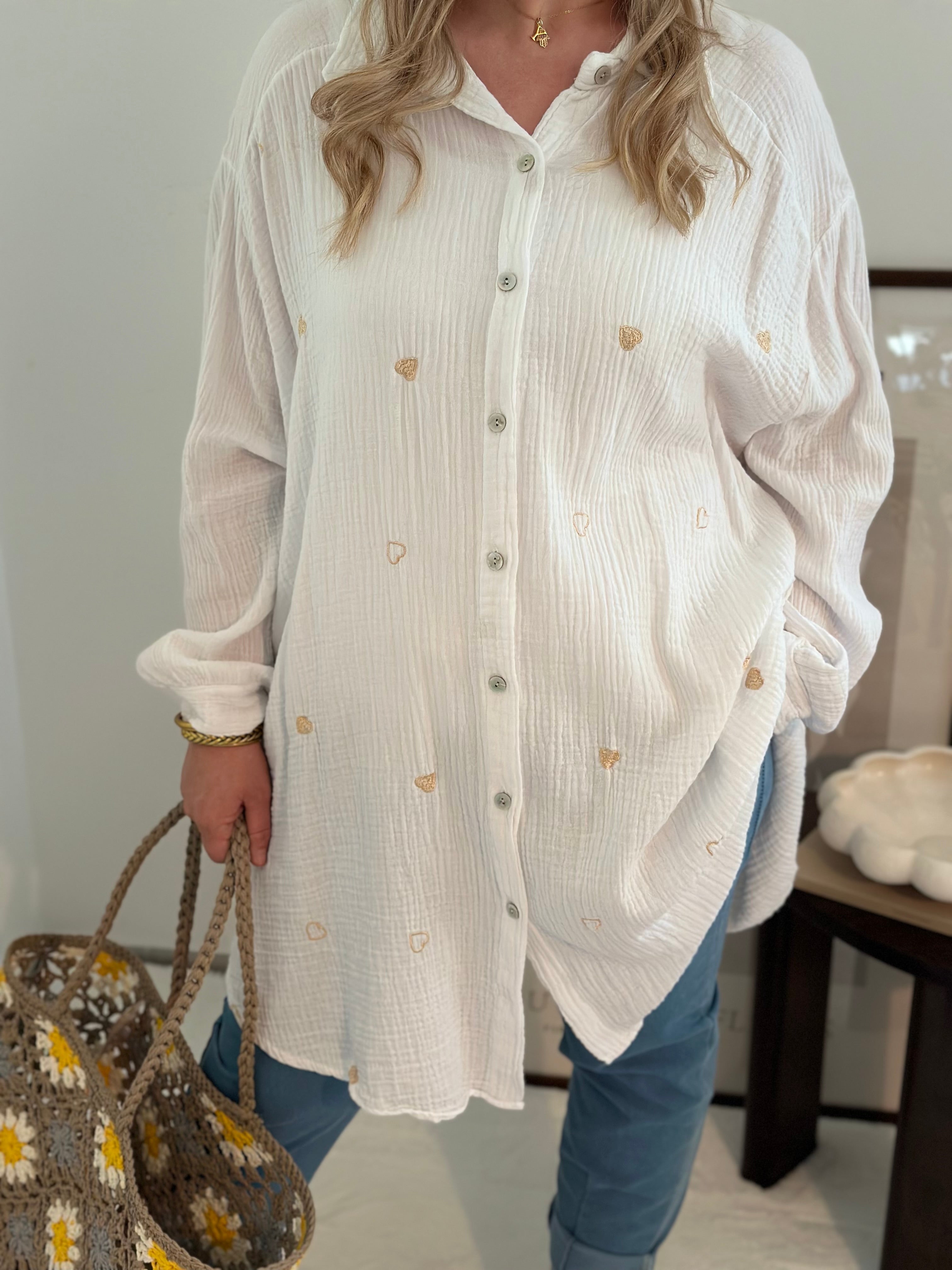 Chemise COEUR Blanche