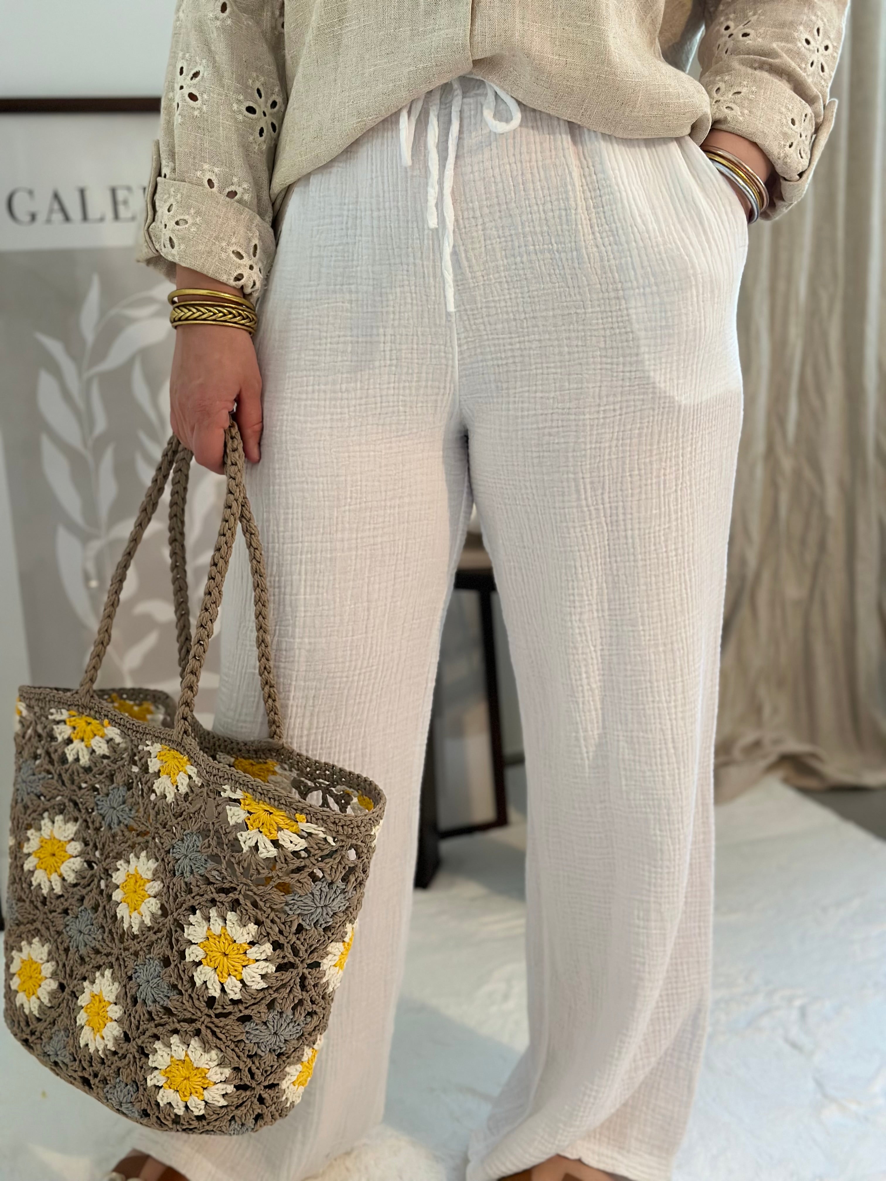 Pantalon LIN Blanc