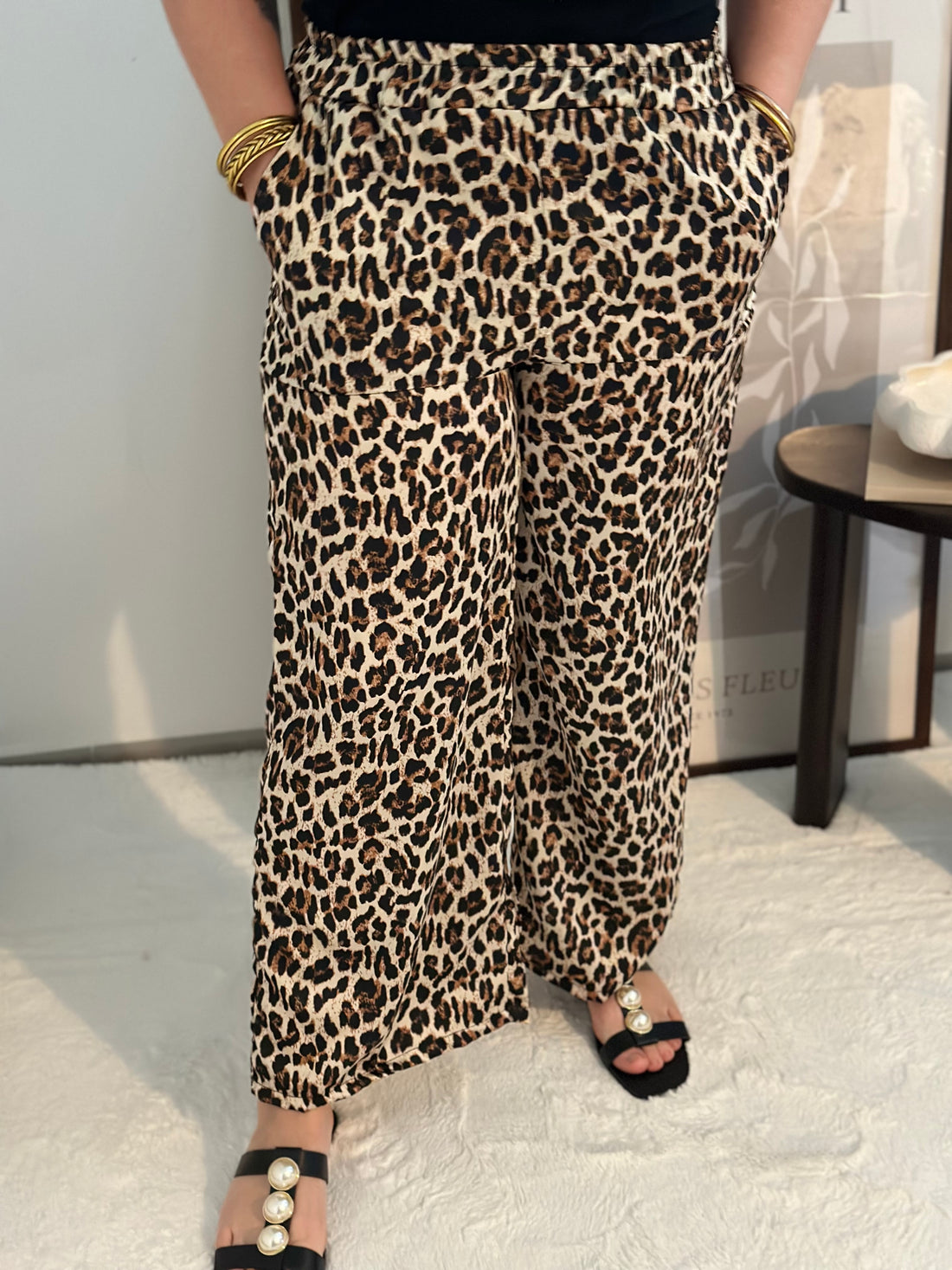 Pantalon LEOPARD satiné